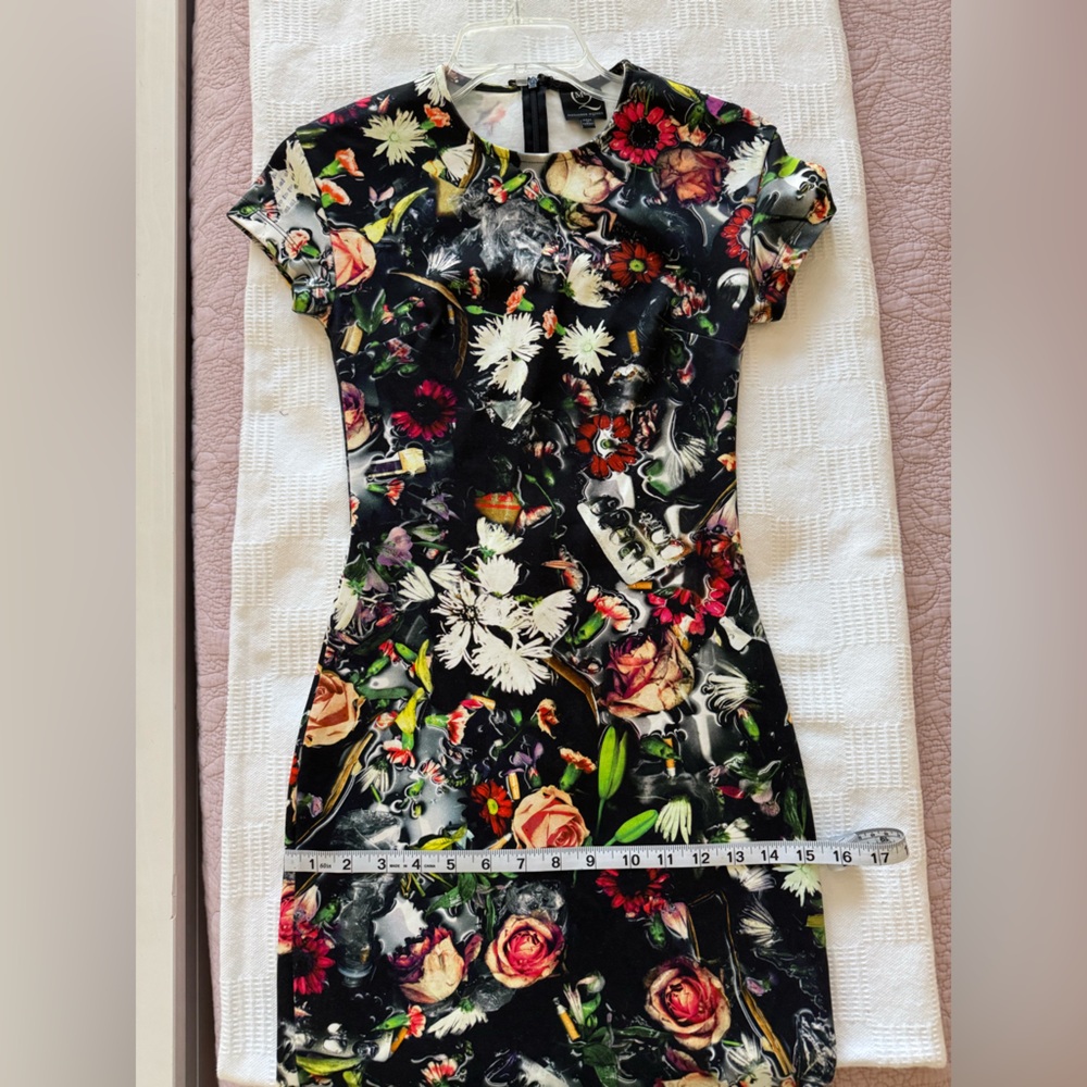 McQ Alexander McQueen multicolor festival floral bodycon dress, like new! - Picture 8 of 11